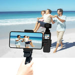 Support de fixation pour smartphone PULUZ, fixation 1/4 pouce, support de montage + trépied pliable pour DJI OSMO Pocket / Pocket 2, pince + trépied