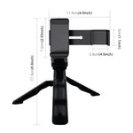 Support de fixation pour smartphone PULUZ, fixation 1/4 pouce, support de montage + trépied pliable pour DJI OSMO Pocket / Pocket 2, pince + trépied