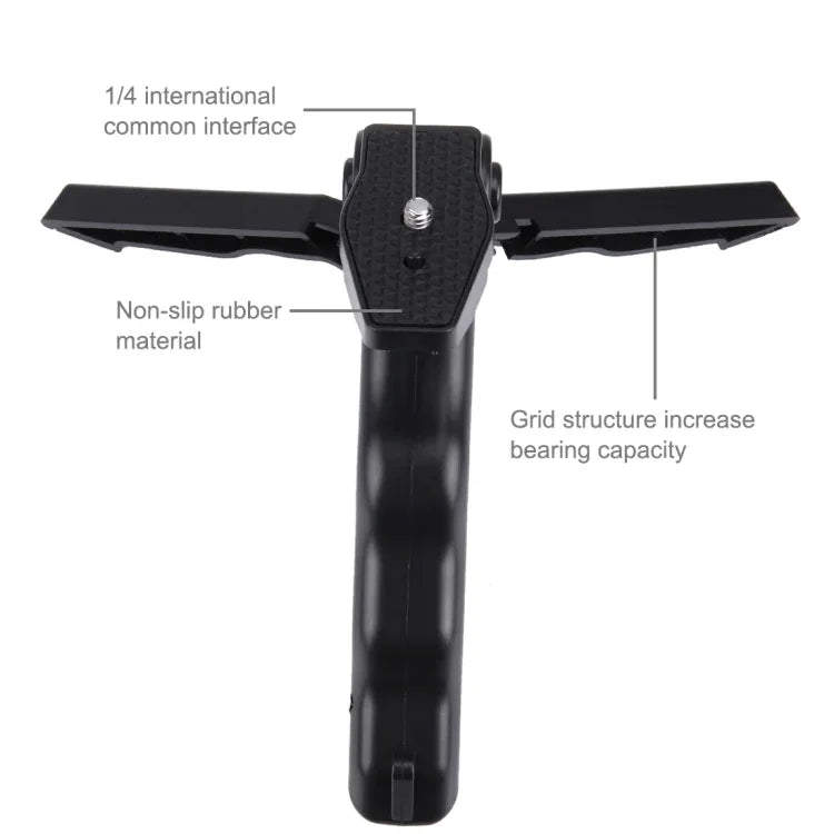 Support de fixation pour smartphone PULUZ, fixation 1/4 pouce, support de montage + trépied pliable pour DJI OSMO Pocket / Pocket 2, pince + trépied