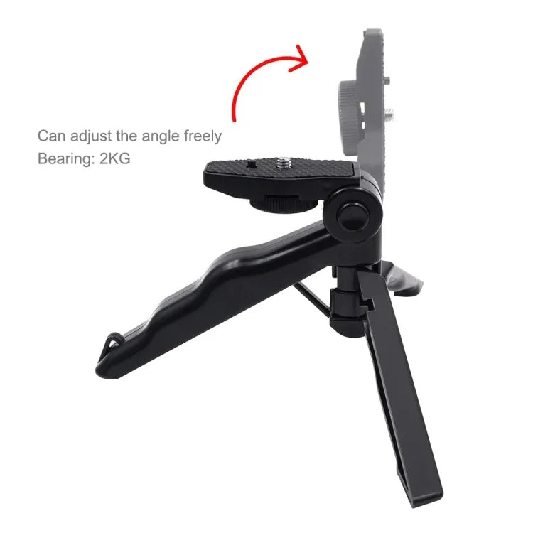 Support de fixation pour smartphone PULUZ, fixation 1/4 pouce, support de montage + trépied pliable pour DJI OSMO Pocket / Pocket 2, pince + trépied