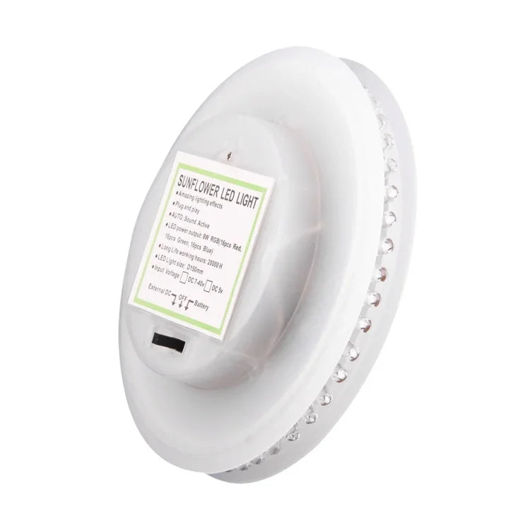 Projecteur de scène LED tournesol 8W, mode contrôle sonore / fonctionnement automatique