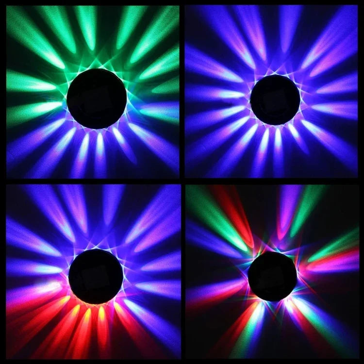 Projecteur de scène LED tournesol 8W, mode contrôle sonore / fonctionnement automatique