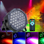 Projecteur PAR LED DMX512 RGB 36W 36 LEDs avec télécommande, stroboscope + contrôle sonore + autopropulsé, AC 100-240V, RGB avec télécommande