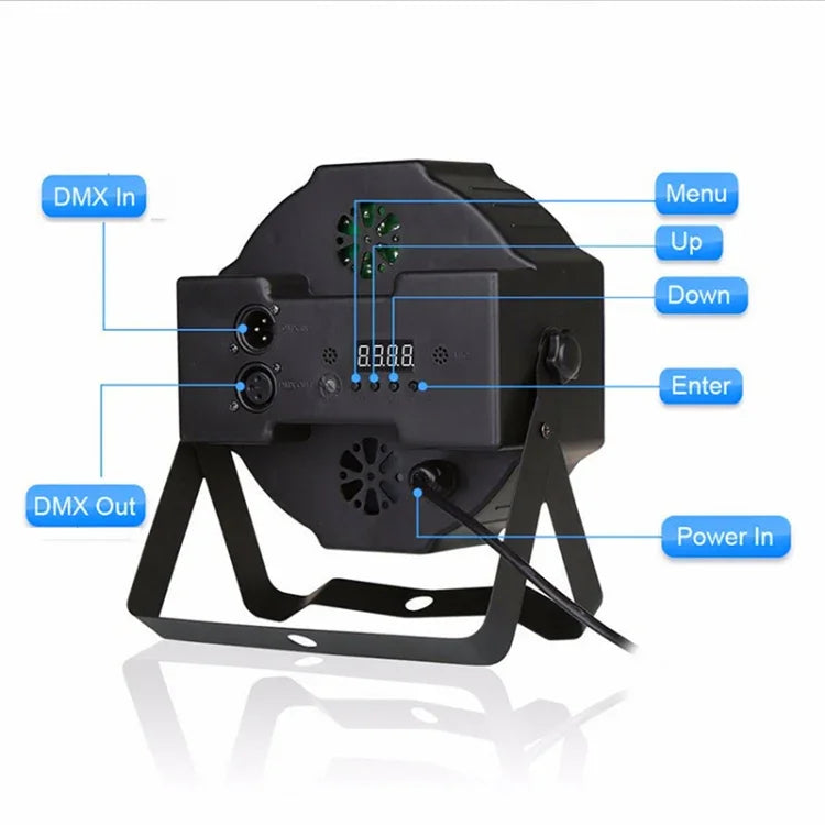 Projecteur PAR LED DMX512 RGB 36W 36 LEDs avec télécommande, stroboscope + contrôle sonore + autopropulsé, AC 100-240V, RGB avec télécommande