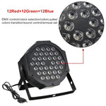 Projecteur PAR LED DMX512 RGB 36W 36 LEDs avec télécommande, stroboscope + contrôle sonore + autopropulsé, AC 100-240V, RGB avec télécommande