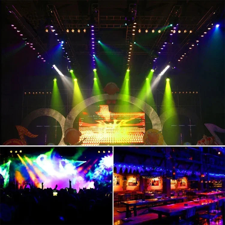 Projecteur PAR LED DMX512 RGB 36W 36 LEDs avec télécommande, stroboscope + contrôle sonore + autopropulsé, AC 100-240V, RGB avec télécommande