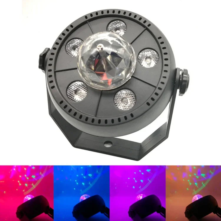 Projecteur PAR LED boule magique rotative colorée 11W 5 LEDs
