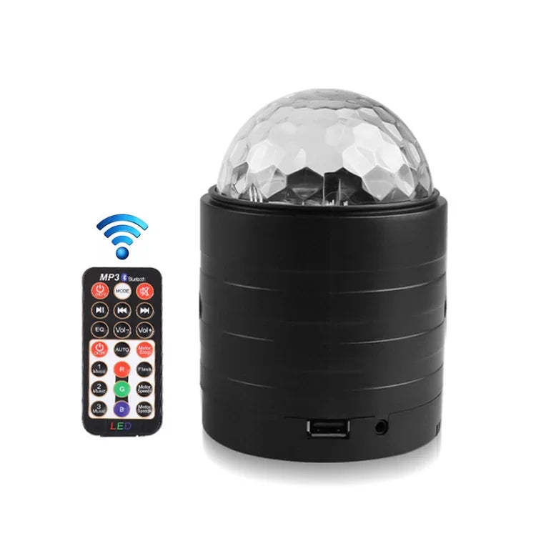 Lampe de scène boule magique en cristal USB Bluetooth avec télécommande