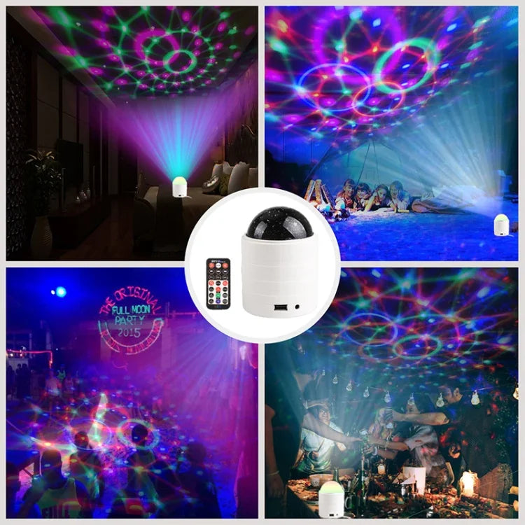Lampe de scène boule magique en cristal USB Bluetooth avec télécommande