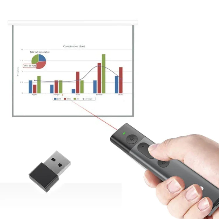 Pointeur Laser Rouge DOOSL DSIT036, Télécommande de Présentation sans Fil 2,4 GHz pour PowerPoint, Laser Rouge