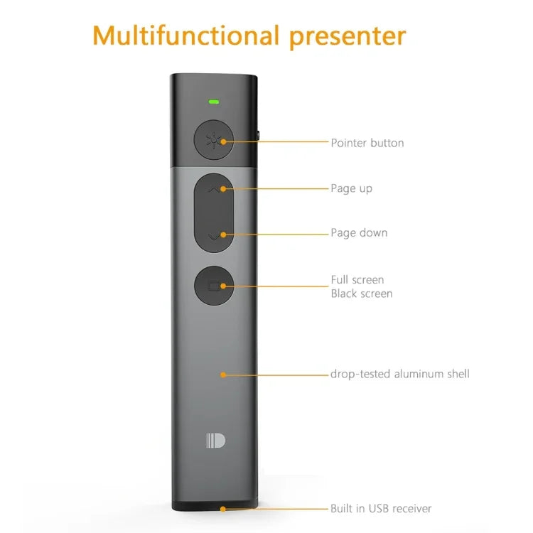 Pointeur Laser Rouge DOOSL DSIT036, Télécommande de Présentation sans Fil 2,4 GHz pour PowerPoint, Laser Rouge