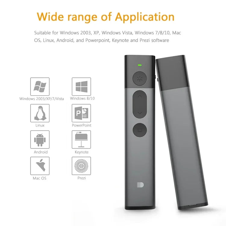 Pointeur Laser Rouge DOOSL DSIT036, Télécommande de Présentation sans Fil 2,4 GHz pour PowerPoint, Laser Rouge