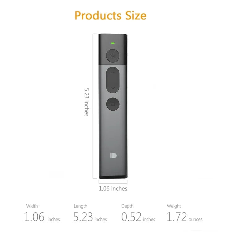 Pointeur Laser Rouge DOOSL DSIT036, Télécommande de Présentation sans Fil 2,4 GHz pour PowerPoint, Laser Rouge