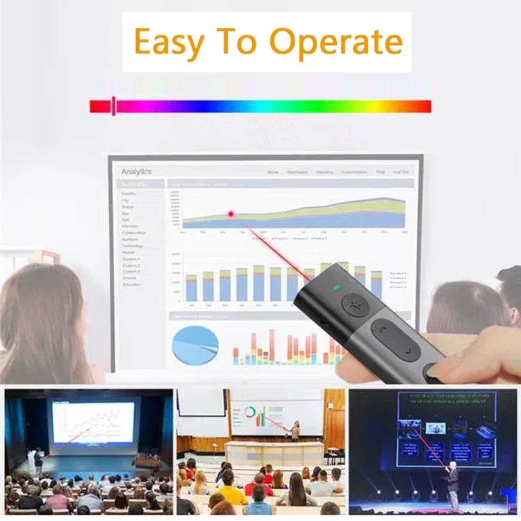 Pointeur Laser Rouge DOOSL DSIT036, Télécommande de Présentation sans Fil 2,4 GHz pour PowerPoint, Laser Rouge