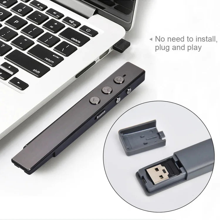 Télécommande de présentation sans fil PR-20, pointeur laser, stylo de présentation avec fonction de souris gyroscopique, pointeur laser, stylo de présentation