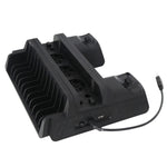 DOBE TP4-882 3 en 1 : Ventilateur de refroidissement pour console de jeux + emplacements de rangement pour jeux + station de charge pour manettes de jeu Sony PS4 / PS4 Pro / PS4 Slim.