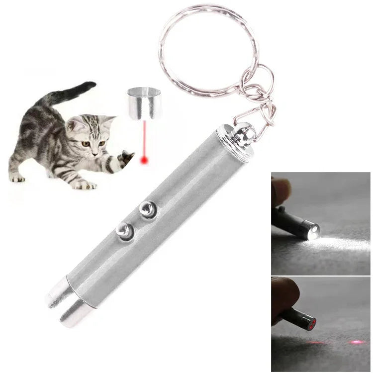 Stylo laser LED rouge à pointe fantaisie chat amusant