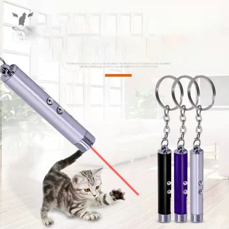 Stylo laser LED rouge à pointe fantaisie chat amusant