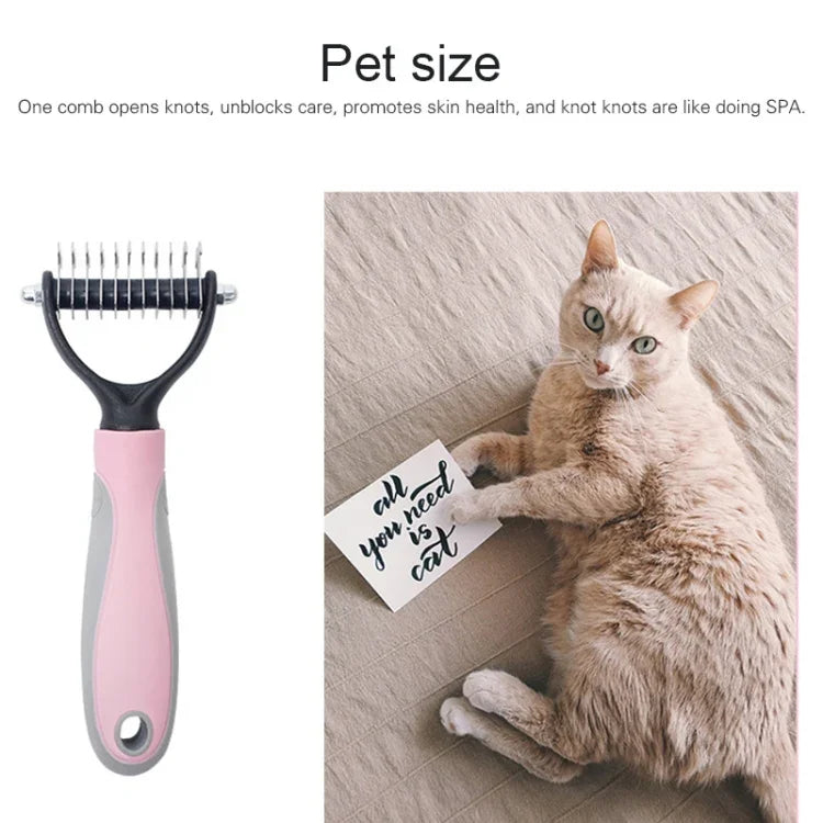 Peigne pour animaux de compagnie, fournitures de nettoyage pour chiens en acier inoxydable, taille : 18x7cm