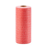 50 feuilles torchons jetables non tissés, rouge, orange, bleu