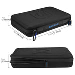 Étui de transport étanche PULUZ pour GoPro, Insta360, DJI et autres caméras d'action, grand format : 32 cm x 22 cm x 7 cm.