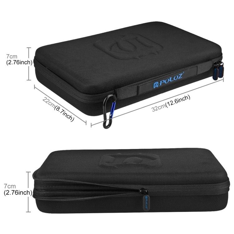 Étui de transport étanche PULUZ pour GoPro, Insta360, DJI et autres caméras d'action, grand format : 32 cm x 22 cm x 7 cm.