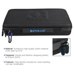 Étui de transport étanche PULUZ pour GoPro, Insta360, DJI et autres caméras d'action, grand format : 32 cm x 22 cm x 7 cm.