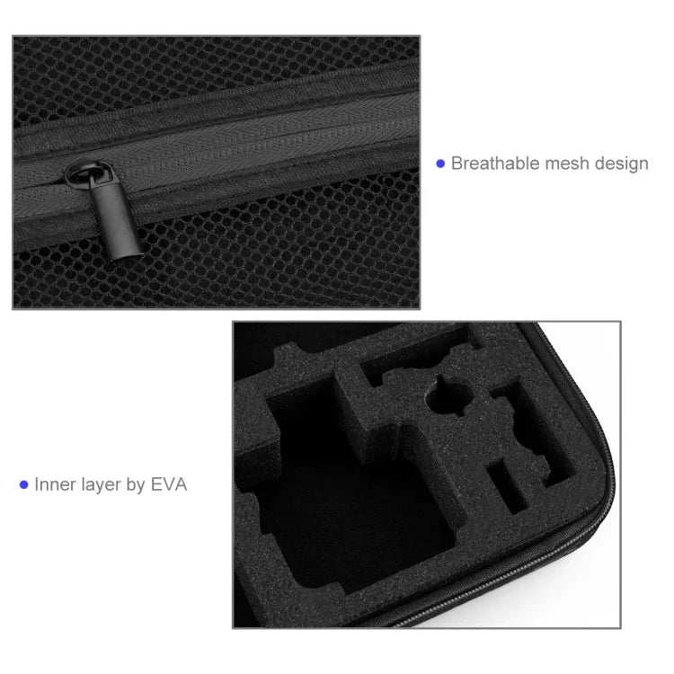 Étui de transport étanche PULUZ pour GoPro, Insta360, DJI et autres caméras d'action, grand format : 32 cm x 22 cm x 7 cm.