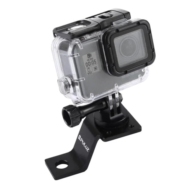 Support de fixation PULUZ en alliage d'aluminium pour moto avec adaptateur pour trépied et vis pour GoPro, Insta360, DJI et autres caméras d'action, Fixe 2 (noir), Fixe 2 (argent), Fixe 2 (rouge), Fixe 2 (bleu), Fixe 2 (or)