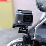Support de fixation PULUZ en alliage d'aluminium pour moto avec adaptateur pour trépied et vis pour GoPro, Insta360, DJI et autres caméras d'action, Fixe 2 (noir), Fixe 2 (argent), Fixe 2 (rouge), Fixe 2 (bleu), Fixe 2 (or)