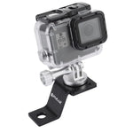 Support de fixation PULUZ en alliage d'aluminium pour moto avec adaptateur pour trépied et vis pour GoPro, Insta360, DJI et autres caméras d'action, Fixe 2 (noir), Fixe 2 (argent), Fixe 2 (rouge), Fixe 2 (bleu), Fixe 2 (or)