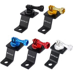 Support de fixation PULUZ en alliage d'aluminium pour moto avec adaptateur pour trépied et vis pour GoPro, Insta360, DJI et autres caméras d'action, Fixe 2 (noir), Fixe 2 (argent), Fixe 2 (rouge), Fixe 2 (bleu), Fixe 2 (or)