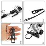 Clé à molette PULUZ en plastique avec dragonne pour GoPro, Insta360, DJI et autres caméras d'action, noire (PVC).
