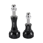 PULUZ CNC Aluminum Thumb Knob Stainless Bolt Nut Screw Set for GoPro, Insta360, DJI and Other Action Cameras, 2 Black Screws (Aluminum), 2 Gold Screws (Aluminum), 2 Blue Screws (Aluminum), 2 Red Screws (Aluminum)