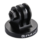 Adaptateur de trépied PULUZ à filetage 1/4 pouce, usiné CNC, compatible avec GoPro, Insta360, DJI et autres caméras d'action ; disponible en plusieurs couleurs : noir, or, bleu et rouge.