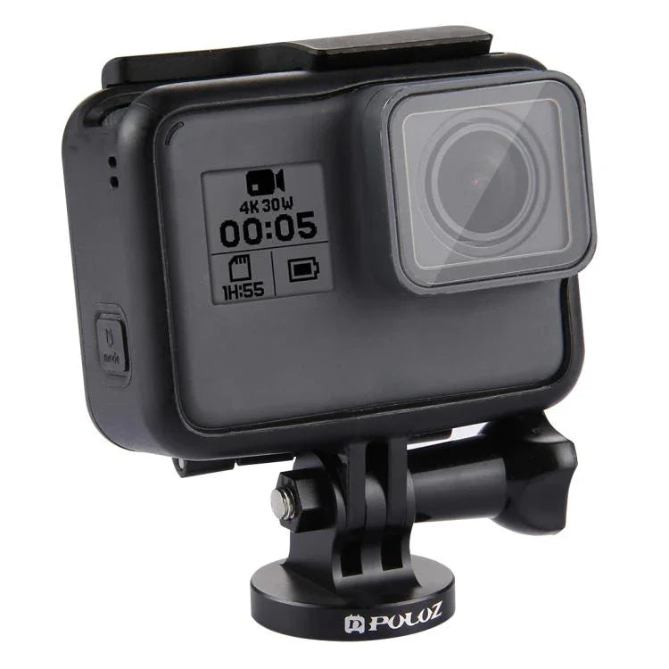 Adaptateur de trépied PULUZ à filetage 1/4 pouce, usiné CNC, compatible avec GoPro, Insta360, DJI et autres caméras d'action ; disponible en plusieurs couleurs : noir, or, bleu et rouge.