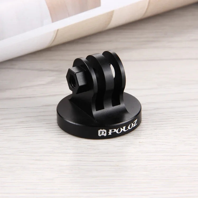 Adaptateur de trépied PULUZ à filetage 1/4 pouce, usiné CNC, compatible avec GoPro, Insta360, DJI et autres caméras d'action ; disponible en plusieurs couleurs : noir, or, bleu et rouge.