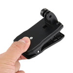 Support de fixation rapide PULUZ à 360° pour sac à dos ou chapeau, compatible avec GoPro, Insta360, DJI et autres caméras d'action.