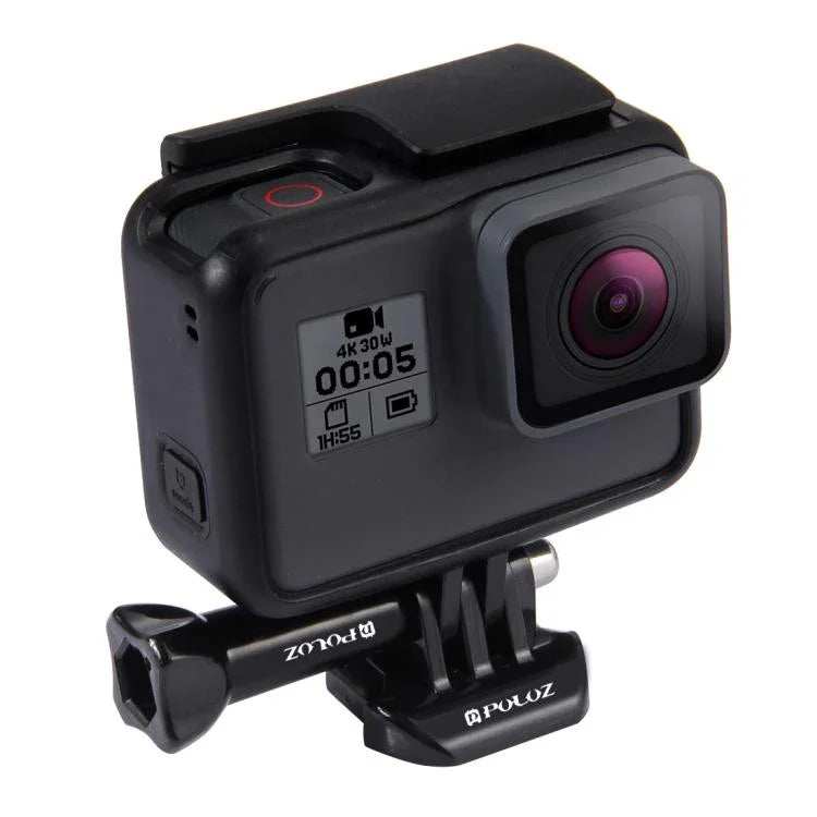 Boucle de dégagement rapide horizontale PULUZ pour caméras d'action sportives PULUZ, fixation à pince flexible Jaws pour GoPro, Insta360, DJI et autres caméras d'action, boucle de dégagement rapide