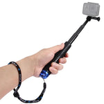 Monopode extensible portable PULUZ pour GoPro, Insta360, DJI et autres caméras d'action, longueur : 19-49 cm