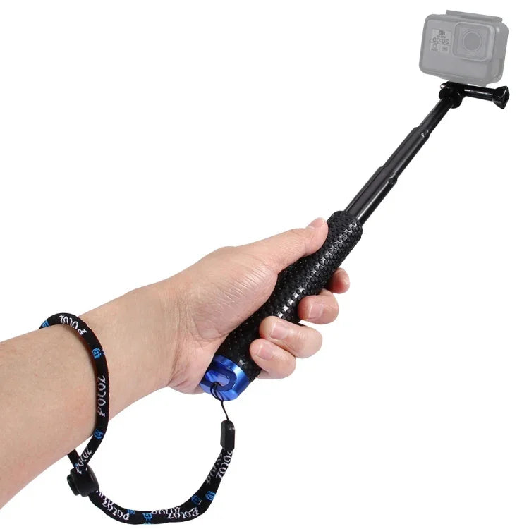 Monopode extensible portable PULUZ pour GoPro, Insta360, DJI et autres caméras d'action, longueur : 19-49 cm