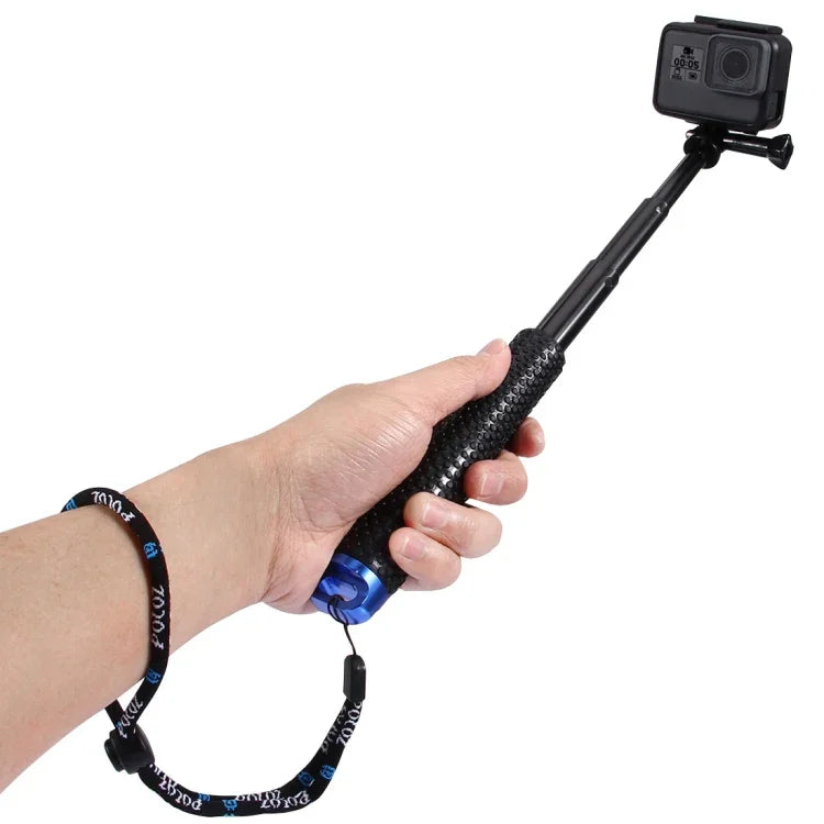 Monopode extensible portable PULUZ pour GoPro, Insta360, DJI et autres caméras d'action, longueur : 19-49 cm
