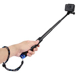 Monopode extensible portable PULUZ pour GoPro, Insta360, DJI et autres caméras d'action, longueur : 19-49 cm