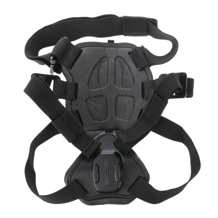 Harnais de chasse pour chien PULUZ avec sangle de poitrine réglable, compatible avec GoPro, Insta360, DJI et autres caméras d'action.