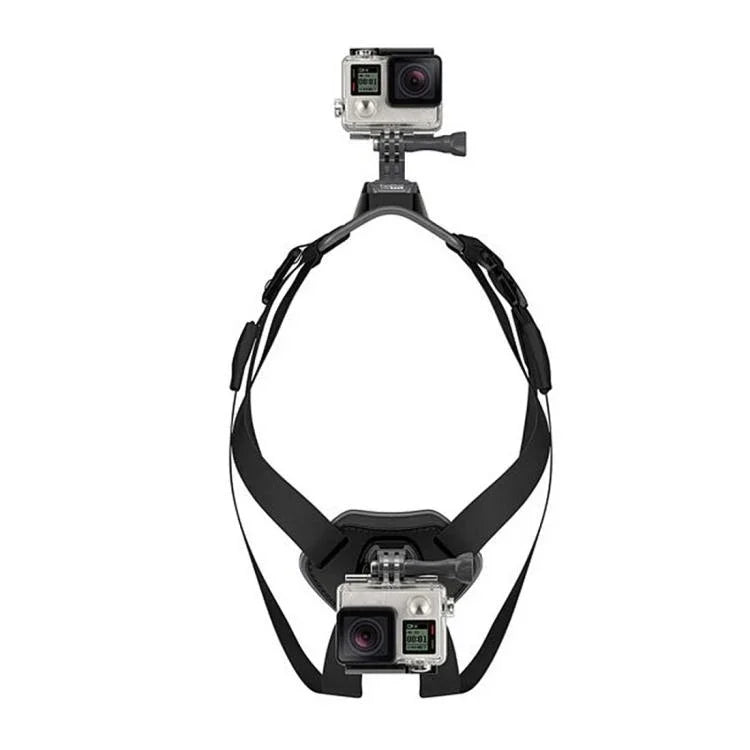 Harnais de chasse pour chien PULUZ avec sangle de poitrine réglable, compatible avec GoPro, Insta360, DJI et autres caméras d'action.