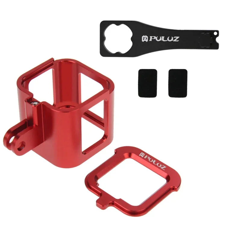 Boîtier de protection PULUZ en alliage d'aluminium usiné CNC avec cadre de sécurité pour GoPro HERO5 Session / HERO4 Session / HERO Session, pour HERO4 Session avec cadre, pour HERO5 Session avec cadre, pour HERO5 Session