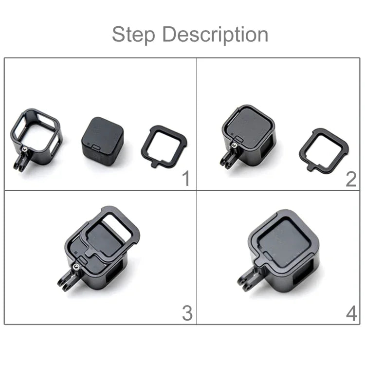 Boîtier de protection PULUZ en alliage d'aluminium usiné CNC avec cadre de sécurité pour GoPro HERO5 Session / HERO4 Session / HERO Session, pour HERO4 Session avec cadre, pour HERO5 Session avec cadre, pour HERO5 Session