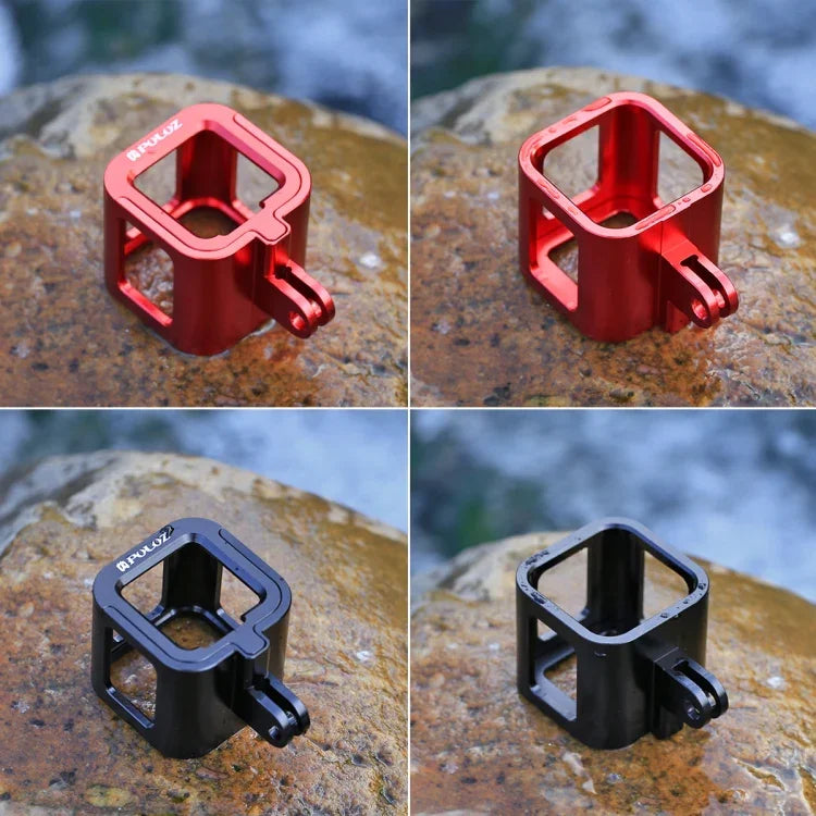 Boîtier de protection PULUZ en alliage d'aluminium usiné CNC avec cadre de sécurité pour GoPro HERO5 Session / HERO4 Session / HERO Session, pour HERO4 Session avec cadre, pour HERO5 Session avec cadre, pour HERO5 Session