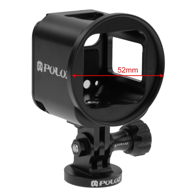 Boîtier de protection PULUZ en alliage d'aluminium usiné CNC avec clé métallique, bouchon d'objectif, vis et adaptateur pour trépied pour GoPro HERO5 Session / HERO4 Session / HERO Session. Compatible avec la HERO4 Session.