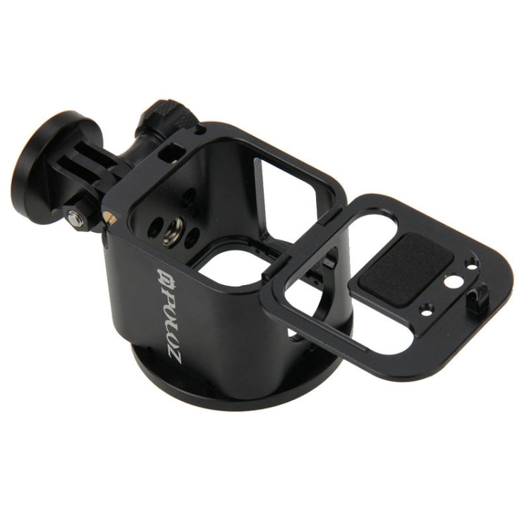 Boîtier de protection PULUZ en alliage d'aluminium usiné CNC avec clé métallique, bouchon d'objectif, vis et adaptateur pour trépied pour GoPro HERO5 Session / HERO4 Session / HERO Session. Compatible avec la HERO4 Session.